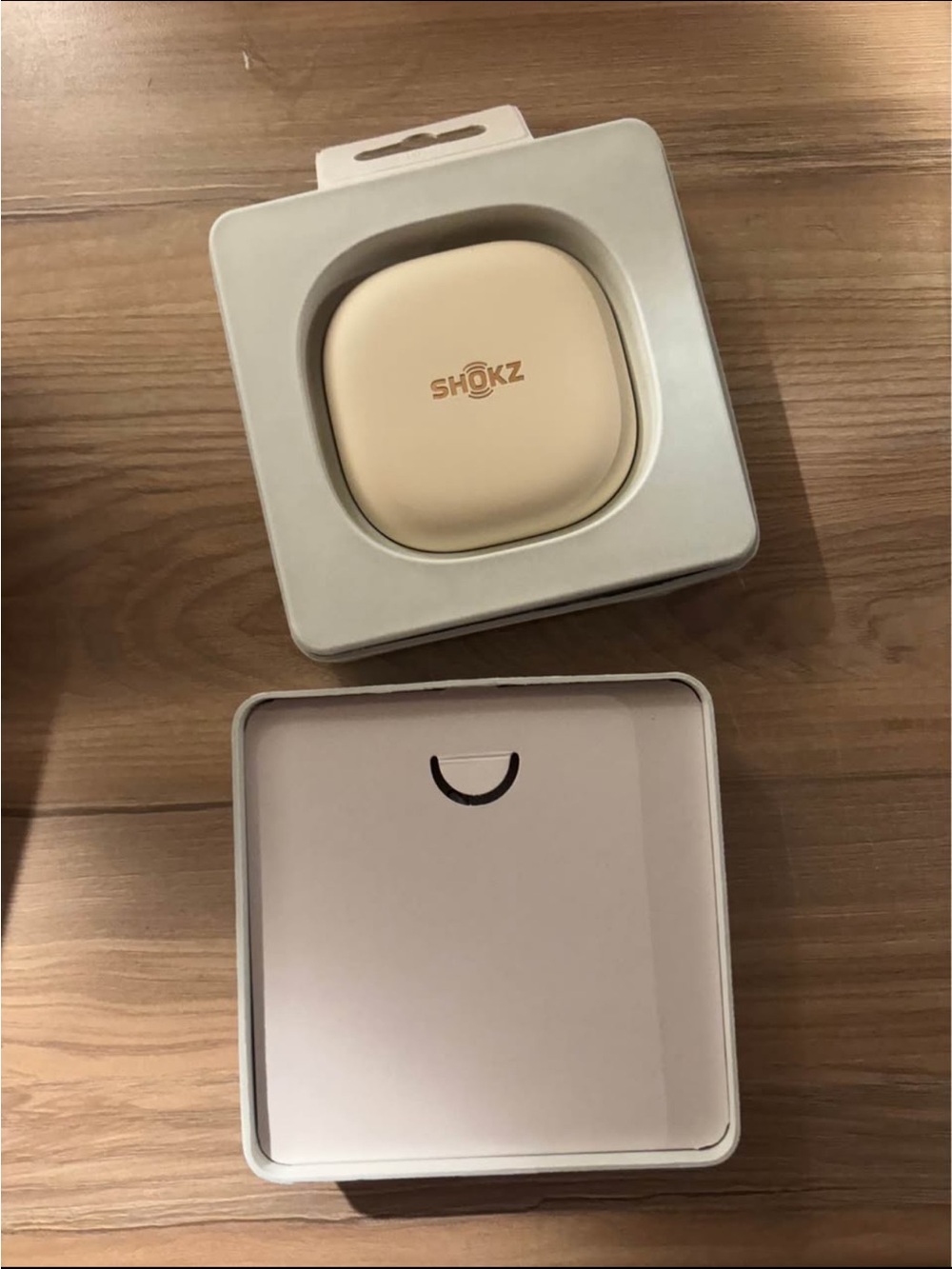Shokz Beige Wireless Earbuds Carrying Case